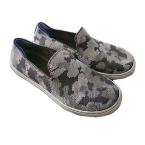 Rothy's Gray Camouflage Slip-Ons